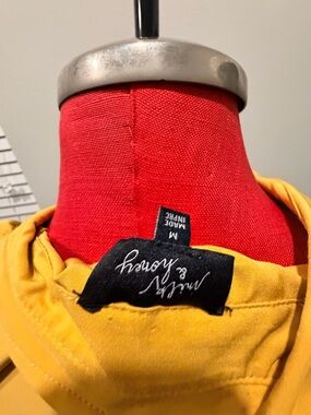 Mossy & Honey Women's Yellow Button-Down Shirt